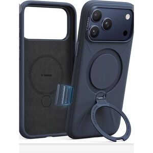 TORRAS Q3 Deep Blue Silicone Case Stand MagSafe for iPhone 17 Pro Max